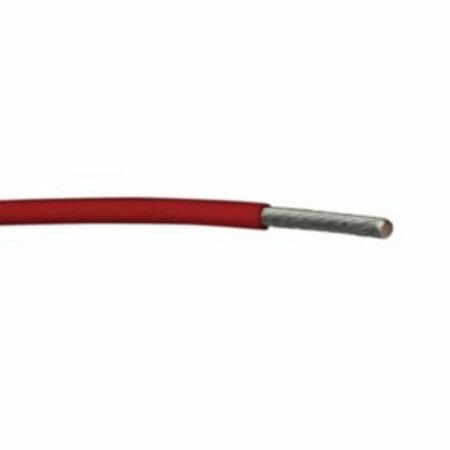 HARBOUR INDUSTRIES 16 AWG, UL 1180 Lead Wire, 19 Strand, 200C, 300V, Silver plated copper, PTFE, Red, Sold by the FT J4261-2